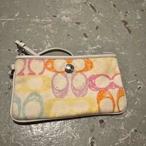 Coach Colorful Patterned Clutch wristlet